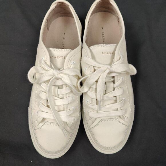 ♡ Allsaints ♡ Milla Leather and Suede Platform Sneakers - Picture 6 of 8